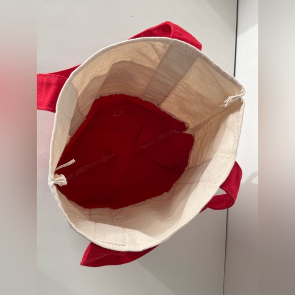 The Viral Trader Joe's Mini Canvas Tote Bag in Original Red NWOT - Picture 5 of 6